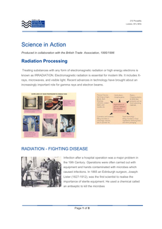 Applications of Radiation Processing