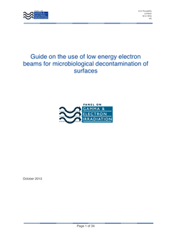 Guide on the use of low energy electron beams for microbiological decontamination of surfaces